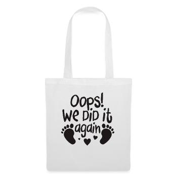 Oops We did it Again Funny Pregnancy Announcement - Tote Bag - white - Front