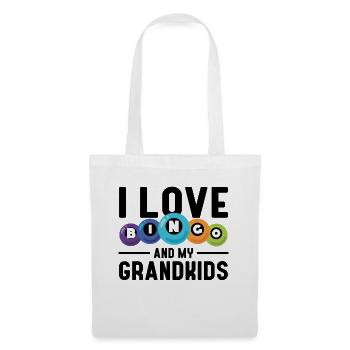 I Love Bingo And My Grandkids Lustiges Bingo - Stoffbeutel - Weiß - Vorne