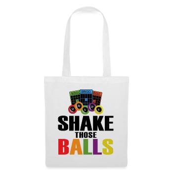 Shake Those Balls Lustiges Bingo - Stoffbeutel - Weiß - Vorne