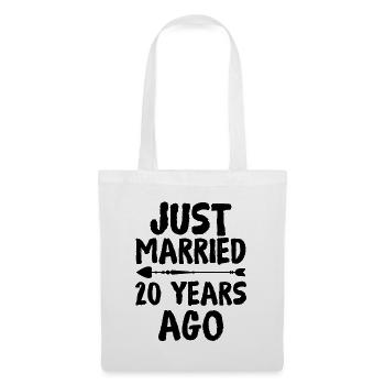 Just Married 20 Years Ago 20th Wedding Anniversary - Stoffbeutel - Weiß - Vorne