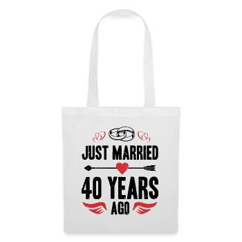 Je viens de me marier il y a 40 ans 40e anniversaire de mariage - Sac en tissu - blanc - Devant