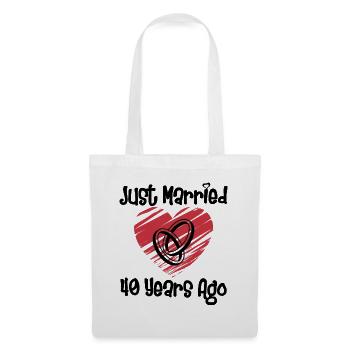 Je viens de me marier il y a 40 ans 40e anniversaire de mariage - Sac en tissu - blanc - Devant