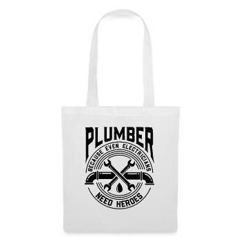 Plumber Because Even Electricians Need Heroes - Tote Bag - white - Front