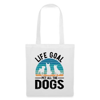 Life Goal Pet All The Dogs Funny Pet Dog Lover - Tote Bag - white - Front