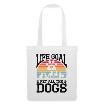 Life Goal Pet All The Dogs Funny Pet Dog Lover - Tote Bag - white - Front