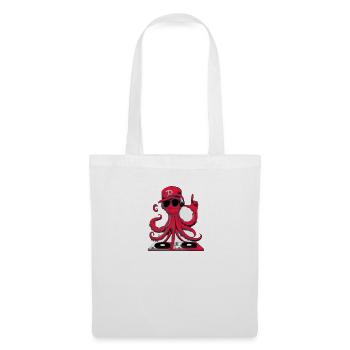 Red Octopus DJ, Music - Tote Bag - white - Front
