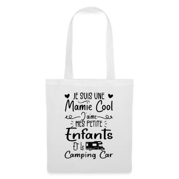 Mamie J'aime Mes Petite Enfants et le Camping-Car - Sac en tissu - blanc - Devant