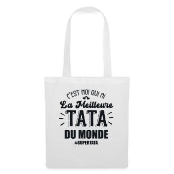 C'est moi qui ai la meilleure tata du monde - Sac en tissu - blanc - Devant