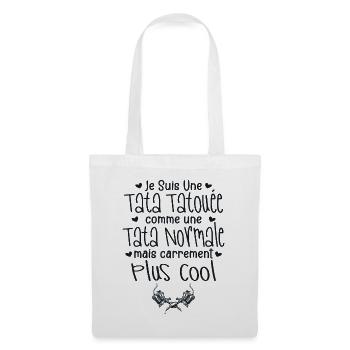 Tata tatouée - Je Suis Une Tata Tatouée - Sac en tissu - blanc - Devant