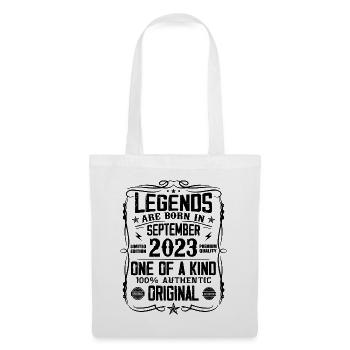 Septembre 2023 Vintage Retro Cadeau d’anniversaire - Sac en tissu - blanc - Devant