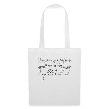 Annonce grossesse humoristique femme enceinte mère - Sac en tissu - blanc - Devant