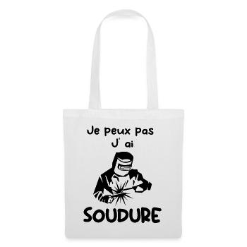 Je Peux Pas J ai Soudure Humour Soudeur Cadeau - Sac en tissu - blanc - Devant