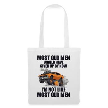 I'm Not Like Most Old Men | Funny Drag Racing - Sac en tissu - blanc - Devant