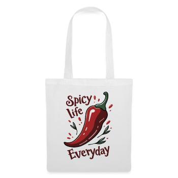 Spicy Life – Chili Vibes für jeden Tag - Stoffbeutel - Weiß - Vorne