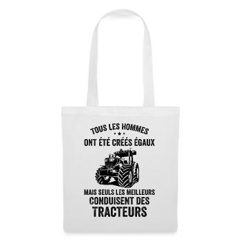 Les Meilleurs Conduisent Des Tracteurs - Sac en tissu - blanc - Devant