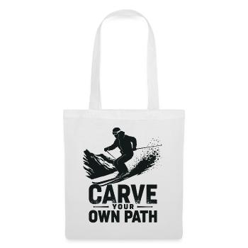 Carve Your Own Path Skifahrer Skifahren - Stoffbeutel - Weiß - Vorne