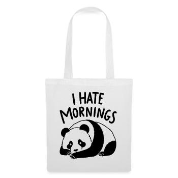 Panda I Hate Mornings Saying - Tote Bag - white - Front