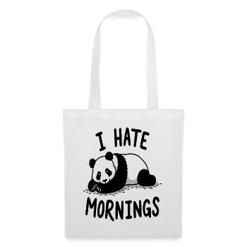 Panda I Hate Mornings Saying - Tote Bag - white - Front