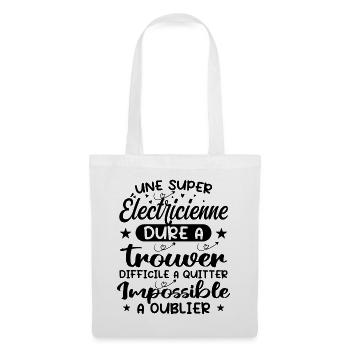 Ein Super-Elektriker - Elektriker-Geschenk - Stoffbeutel - Weiß - Vorne