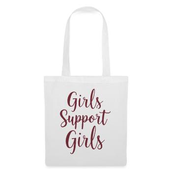 Girls Support Girls Statement Freundschaft - Stoffbeutel - Weiß - Vorne