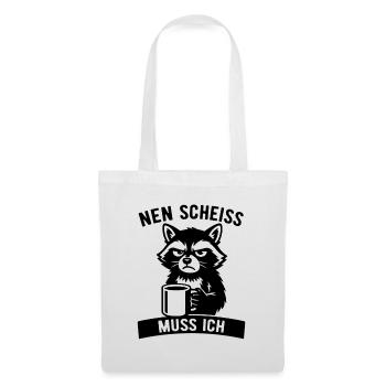 Cheeky raccoon - I have to give a shit - coffee - Tote Bag - white - Front