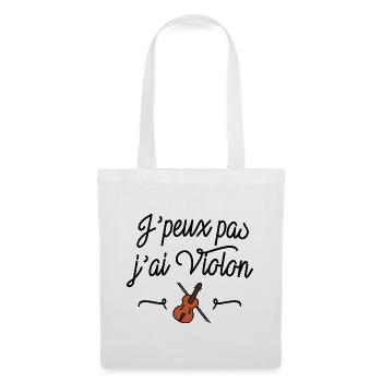 J'peux pas j'ai violon - Sac en tissu - blanc - Devant
