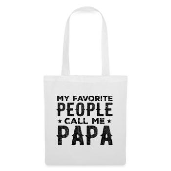 My Favorite People Call Me Papa Funny Dad Father - Sac en tissu - blanc - Devant