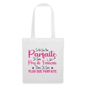 Femme Humour Professeur de Français - Sac en tissu - blanc - Devant