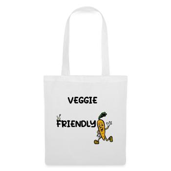 végan vegetarien - Sac en tissu - blanc - Devant