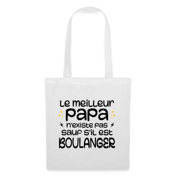 Le Meilleur Papa N'existe Pas Sauf S'il Boulanger - Sac en tissu - blanc - Devant