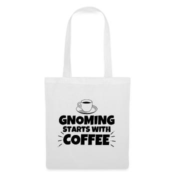 Gnomen lustiger Spruch Kaffee - Stoffbeutel - Weiß - Vorne