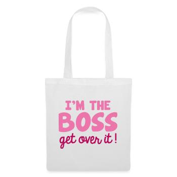 Je suis le patron Get Over It - Sac en tissu - blanc - Devant