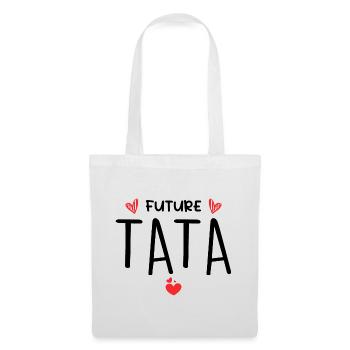 Future Tata Cadeau Pour Une Future Tante - Sac en tissu - blanc - Devant