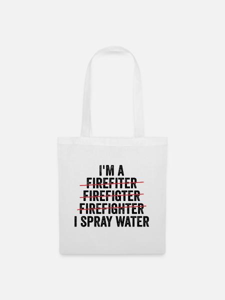 Ich bin Feuerwehrmann - Stoffbeutel - Weiß