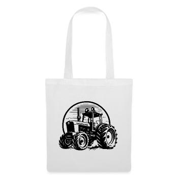 Tracteur - Sac en tissu - blanc - Devant
