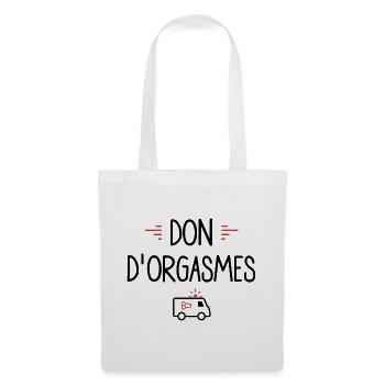 Don d'orgasmes - Sac en tissu - blanc - Devant