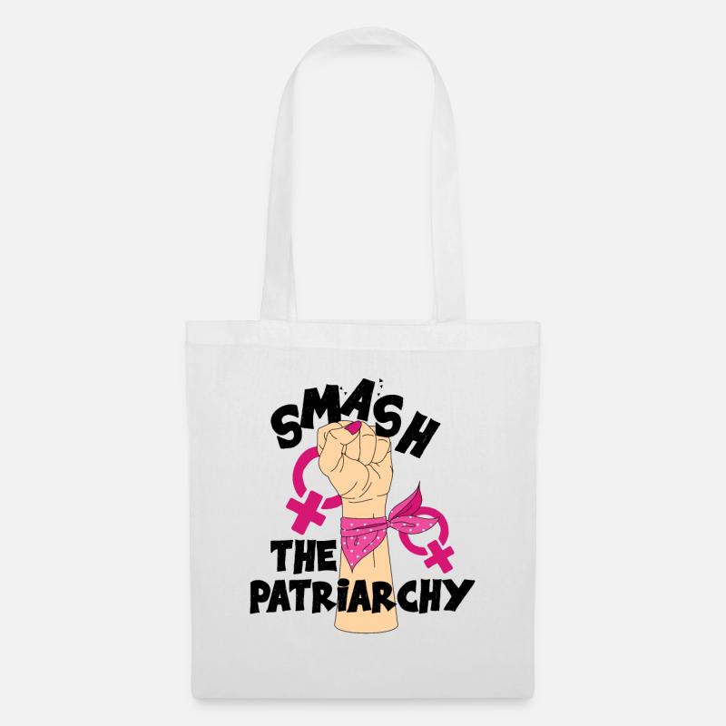 Smash Patriarchy Feminist Women's Empowerment - Stoffbeutel - Weiß