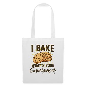 I Bake What's Your Superpower Cake Artist Baker Cu - Stoffbeutel - Weiß - Vorne