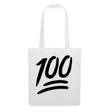 Emoji 100 sketch black - Tote Bag - white - Front
