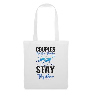 Scuba Diving Diver Girl Couples - Stoffbeutel - Weiß - Vorne