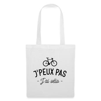 J'peux pas j'ai vélo - Sac en tissu - blanc - Devant