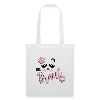Braut Panda JGA Hochzeit Team Gruppenshirt 1 - Stoffbeutel - Weiß - Vorne