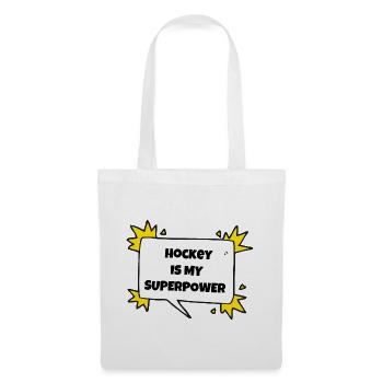 Hockey ist meine Supermacht. - Stoffbeutel - Weiß - Vorne