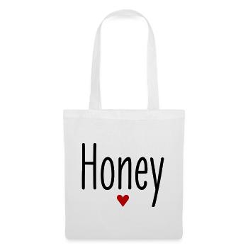 Valentine's Day, Nickname, Honey, Heart, Love, Couples - Tote Bag - white - Front