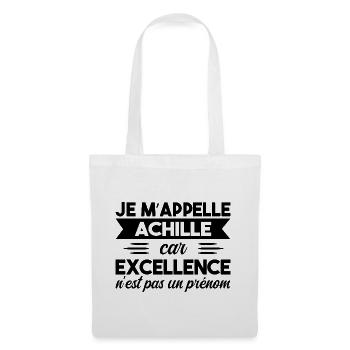 Je M'appelle Excellence Achille - Sac en tissu - blanc - Devant