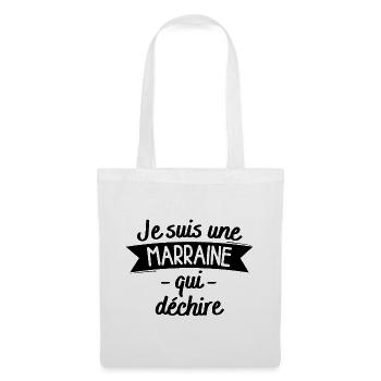 Marraine qui déchire - Sac en tissu - blanc - Devant
