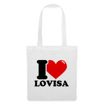 J'adore le prénom Lovisa - Sac en tissu - blanc - Devant