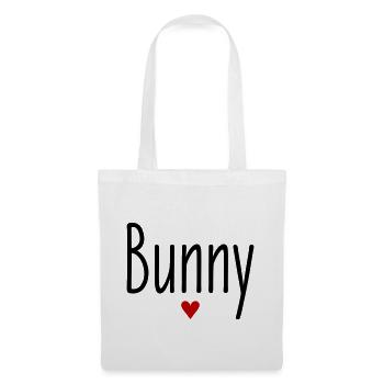 Valentinstag, Spitzname, Bunny, Herz, Liebe, Paare - Stoffbeutel - Weiß - Vorne