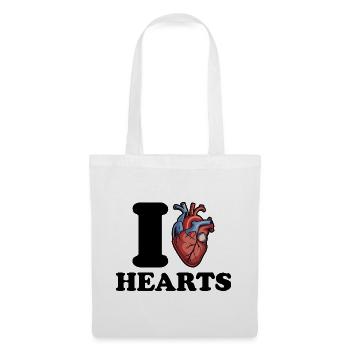 I love hearts - Tote Bag - white - Front