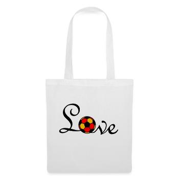 Fußball Liebe 3 Flock - Stoffbeutel - Weiß - Vorne